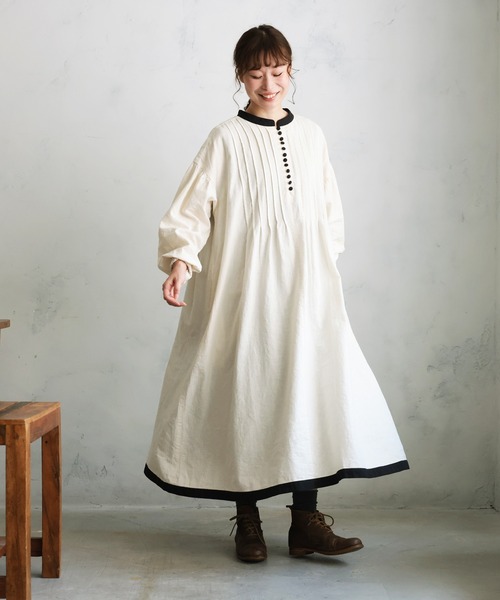 「soulberry」 長袖ワンピース M ベージュ レディース_画像2