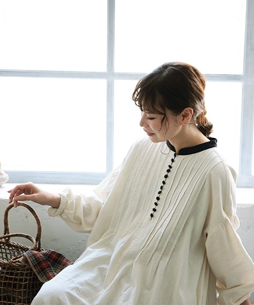 「soulberry」 長袖ワンピース M ベージュ レディース_画像3