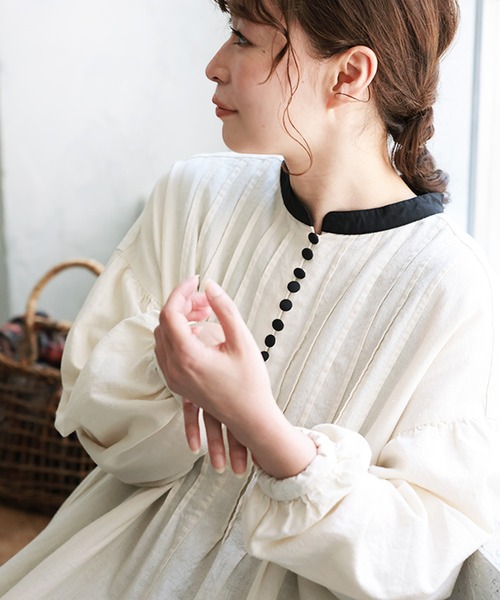 「soulberry」 長袖ワンピース M ベージュ レディース_画像7