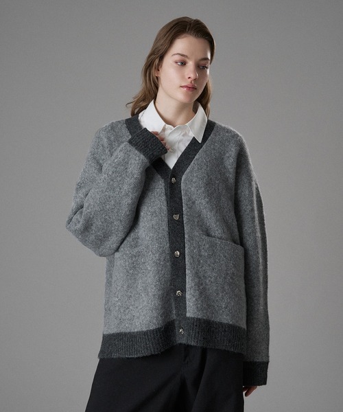 ONCILY（オンシェリー） カーディガン SILVER BUTTON V-NECK CARDIGAN