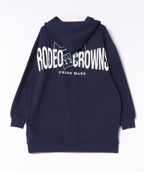 「RODEO CROWNS WIDE BOWL」 長袖ワンピース FREE グレー×ホワイト レディース_画像2