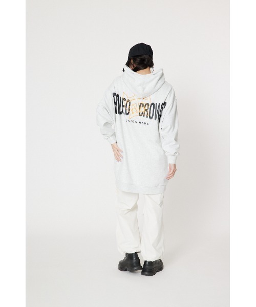 「RODEO CROWNS WIDE BOWL」 長袖ワンピース FREE グレー×ホワイト レディース_画像9