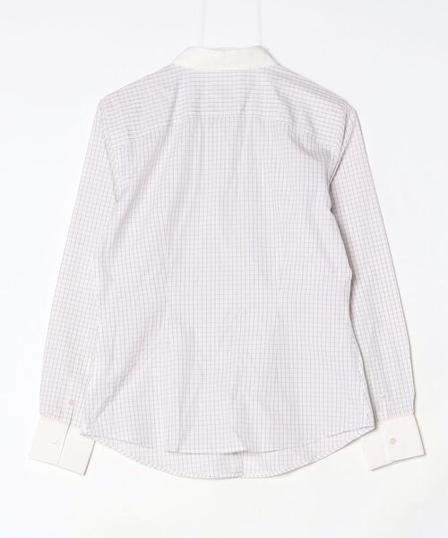 「BROOKS BROTHERS」 チェック柄長袖シャツ 4 ホワイト レディース_画像2