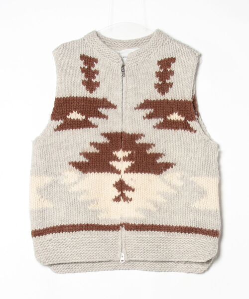 ADAWAS（アダワズ） ニットベスト FREE ライトグレー レディース