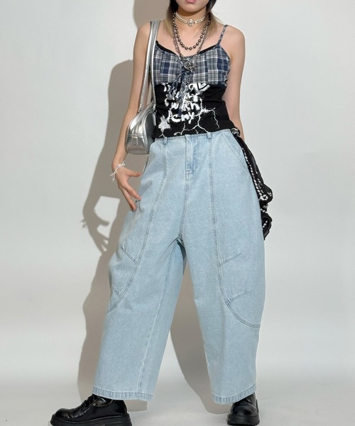 キャミソール Y2K レースアップ チェックキャミ (SS) : ZOZOTOWN Yahoo