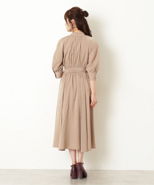 「PROPORTION BODY DRESSING」 長袖ワンピース MEDIUM ベージュ レディース_画像5