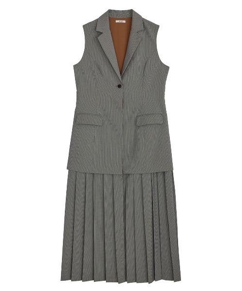 Ameri（アメリ） パーティードレス ワンピース PLEATED SKIRT DOCKING