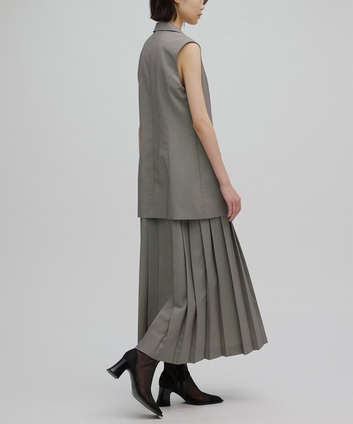 Ameri(アメリ) ワンピース PLEATED SKIRT DOCKING SUIT DRESS Ameri(アメリ) ワンピース PLEATED SKIRT DOCKING SUIT DRESS