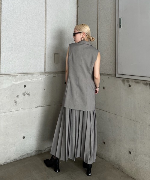 Ameri（アメリ） パーティードレス ワンピース PLEATED SKIRT DOCKING