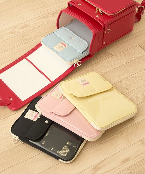 ポーチ 「ランドセルにすっぽり収まる」クリアポケット付きタブレット