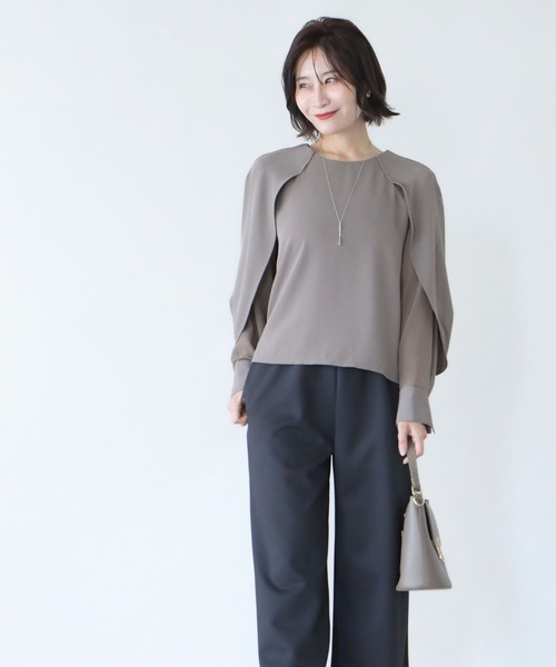 「Ehre style」 長袖ブラウス FREE ブラック レディース_画像3