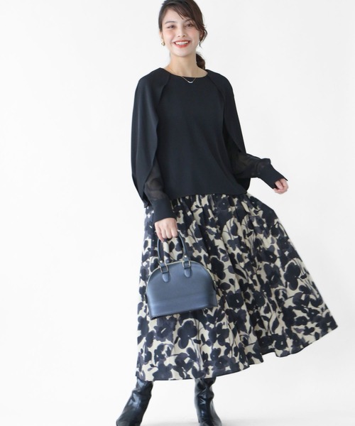 「Ehre style」 長袖ブラウス FREE ブラック レディース_画像4