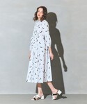 シャツワンピース ヒールプリントシャツドレスの詳細画像1
