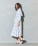 シャツワンピース ヒールプリントシャツドレスの詳細画像2
