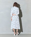 シャツワンピース ヒールプリントシャツドレスの詳細画像3