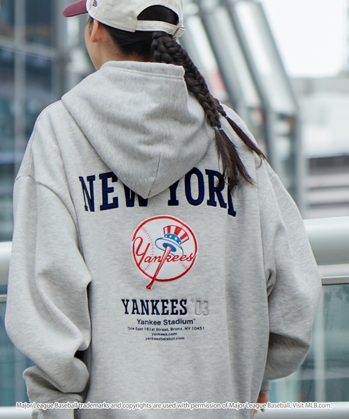 MLB プルオーバーパーカー L アッシュグレー メンズ : ZOZOTOWN Yahoo