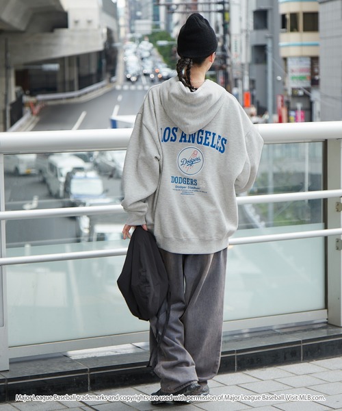 MLB プルオーバーパーカー L アッシュグレー メンズ : ZOZOTOWN Yahoo 