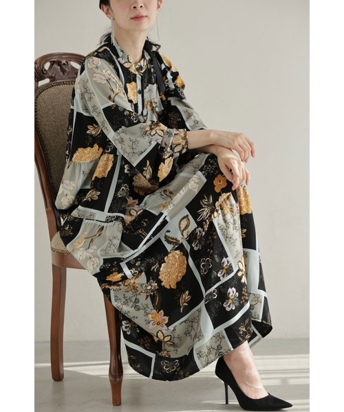 「CAWAII」 長袖ワンピース FREE ブラック レディース_画像6