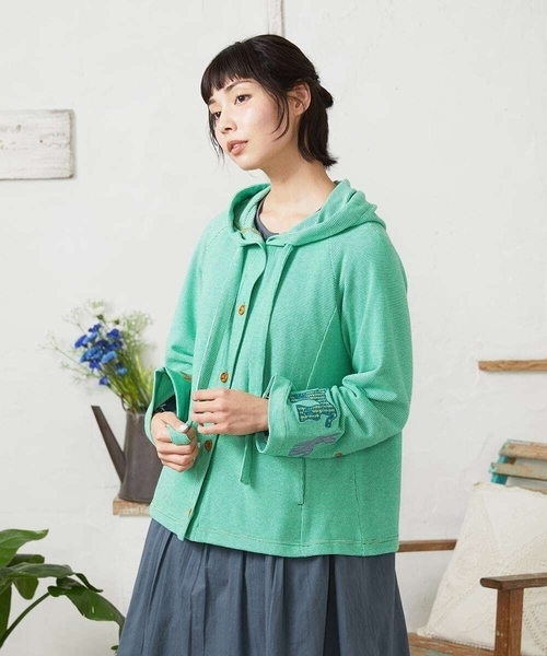 Jocomomola（ホコモモラ） パーカー Aventura アニマルアップリケ