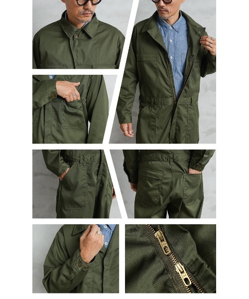 オールインワン 実物 新品 デッドストック 米軍 ユーティリティ カバーオール OD メンズ レディース