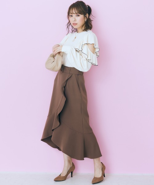 「marun」 長袖カットソー L アイボリー レディース_画像2