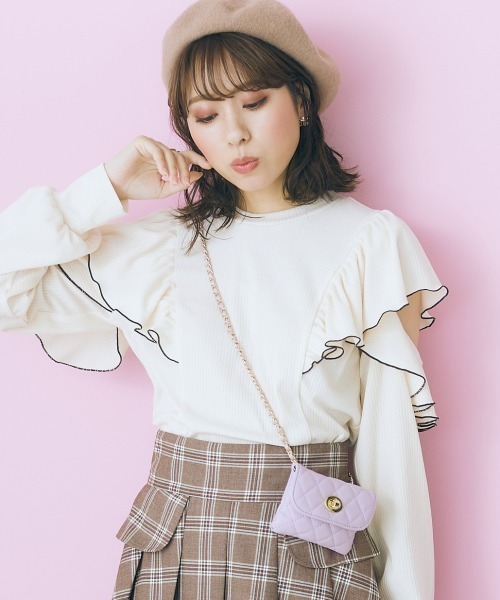 「marun」 長袖カットソー L アイボリー レディース_画像9