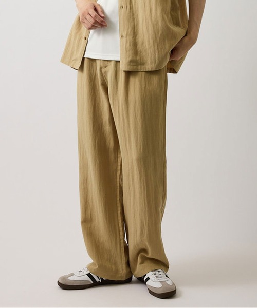 LE CERCLE par rope' ワイドパンツ パンツ リネンブレンドワイドパンツ