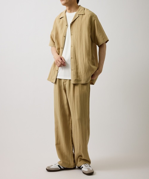 LE CERCLE par rope' ワイドパンツ パンツ リネンブレンドワイドパンツ