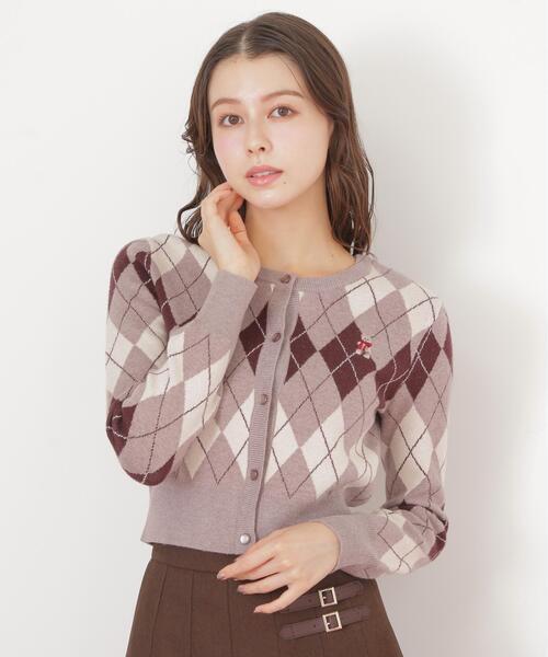 「JILL by JILL STUART」 ニットカーディガン FREE ピンク レディース_画像3