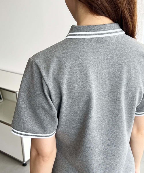「U.S. POLO ASSN.」 半袖ワンピース L 杢グレー レディース_画像9