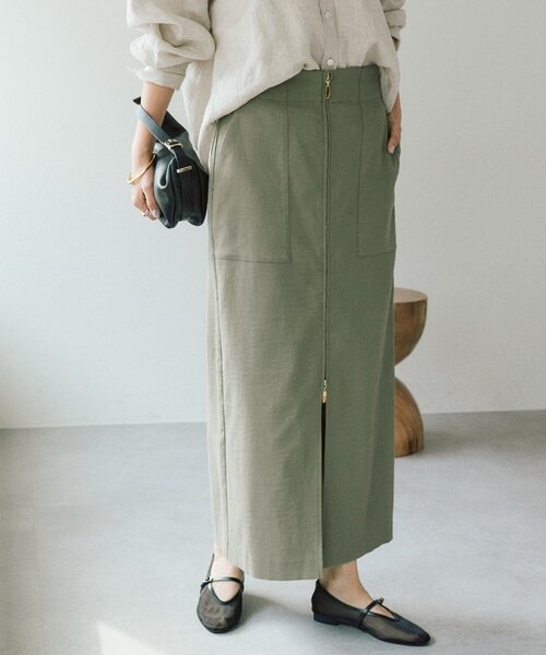 PLEIN SUD JEANS タイトスカートセット カーキ RIVE DROITE（リヴドロワ） タイトスカート 38 カーキ レディース