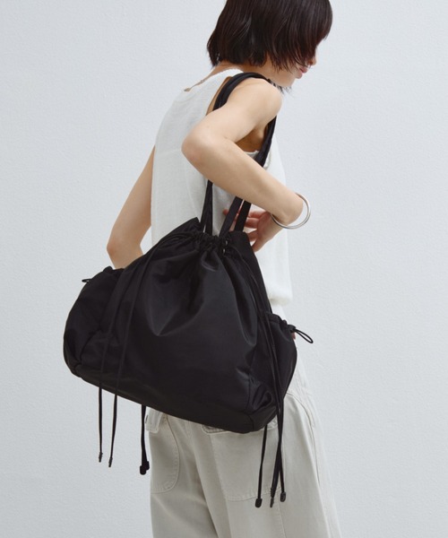 ANF.MUU トートバッグ アウトポケットドロストリングトートバッグ