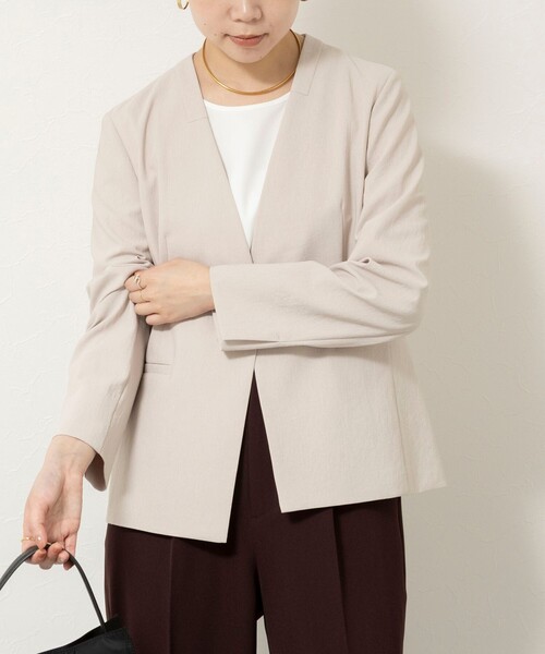 2024年⚫︎NOLLEY’S sophi　ノーカラージャケット　M ¥28600 NOLLEY'S Sophi（ノーリーズソフィー） uvカット ジャケット ノー