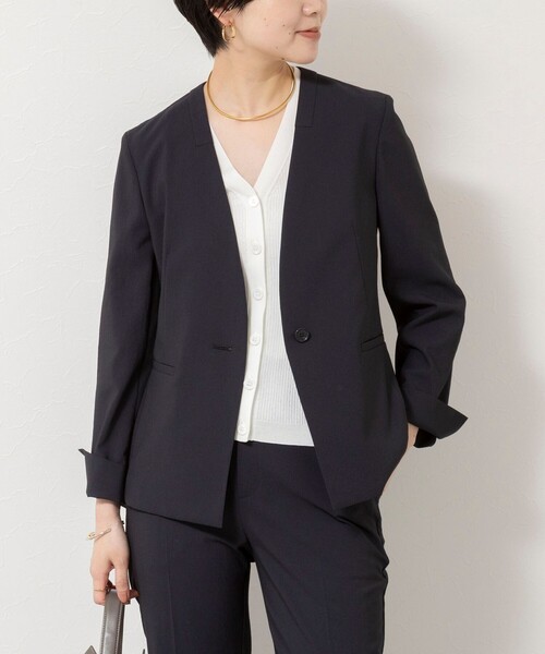 2024年⚫︎NOLLEY’S sophi　ノーカラージャケット　M ¥28600 NOLLEY'S Sophi（ノーリーズソフィー） uvカット ジャケット ノー