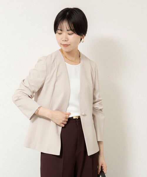 美品　NOLLEY'S Sophi ノーカラー　ジャケット 40 NOLLEY'S Sophi（ノーリーズソフィー） uvカット ジャケット ノー