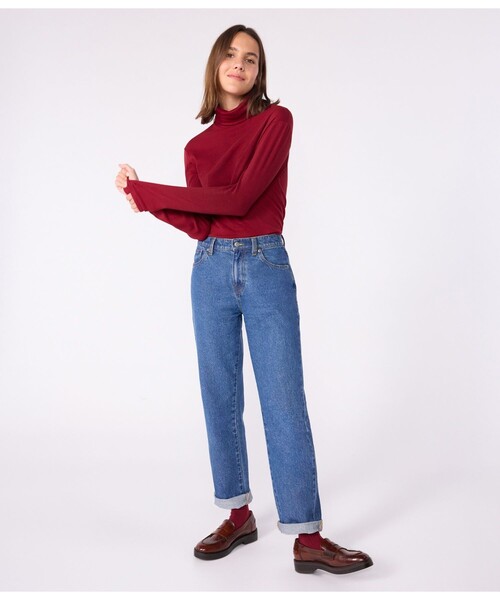 「PETIT BATEAU」 長袖カットソー X-SMALL ライトピンク レディース_画像2