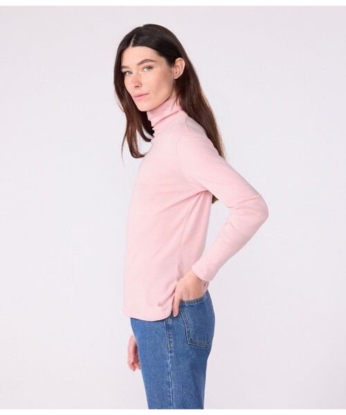 「PETIT BATEAU」 長袖カットソー X-SMALL ライトピンク レディース_画像9