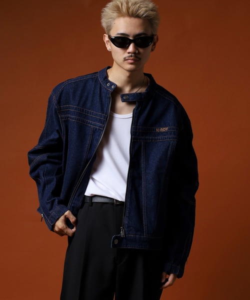 「NERDY」 デニムジャケット S ブルー メンズ_画像4