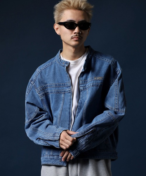 「NERDY」 デニムジャケット S ブルー メンズ_画像8