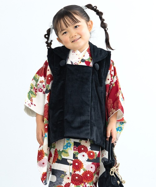 SOUBIEN（創美苑） 着物 「floro by SOUBIEN」3歳女の子用七五三セット