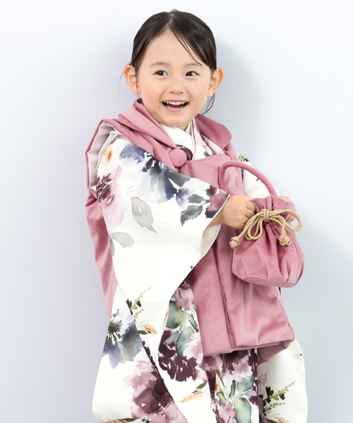 SOUBIEN（創美苑） 着物 「floro by SOUBIEN」3歳女の子用七五三セット
