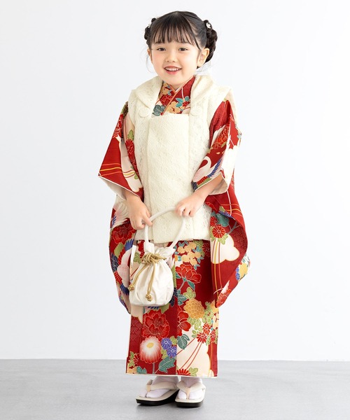 SOUBIEN（創美苑） 着物 「floro by SOUBIEN」3歳女の子用七五三セット