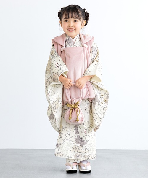 SOUBIEN（創美苑） 着物 「floro by SOUBIEN」3歳女の子用七五三セット