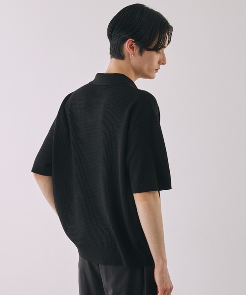 「LUENNA」 半袖ニット M ブルー メンズ_画像3