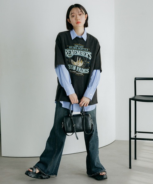 「PAGEBOY」 半袖Tシャツ FREE オートミール レディース_画像6