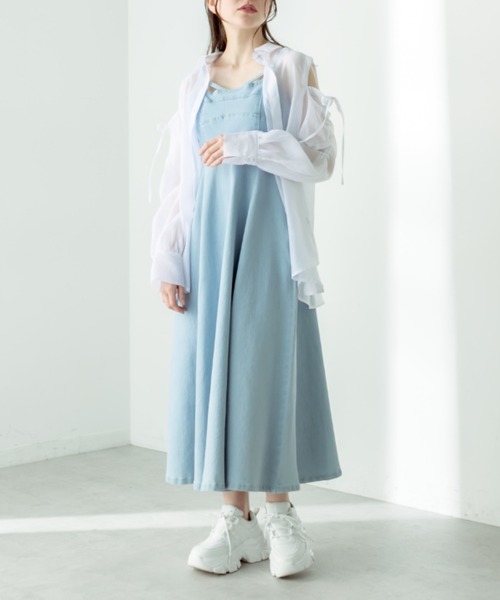 「OLIVE des OLIVE」 キャミソールワンピース FREE ネイビー レディース_画像2