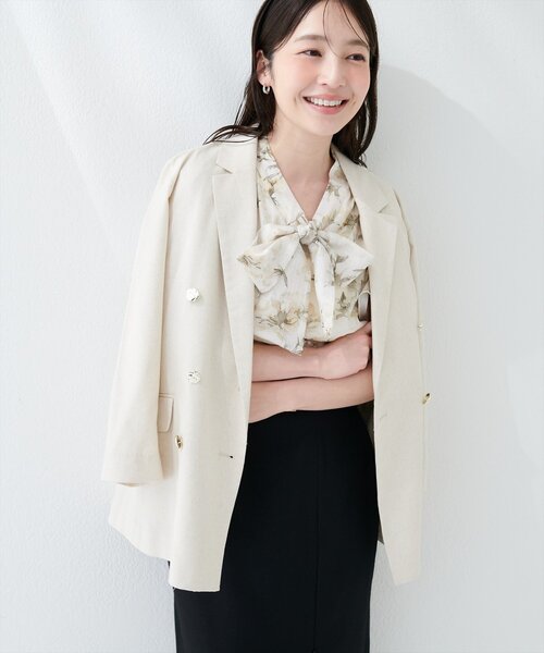 「natural couture」 半袖ブラウス FREE グレー レディース_画像7