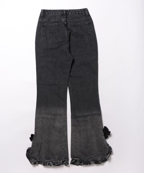 「GEMEDA」 「Achic」ブーツカットデニムパンツ L ブラック レディース_画像2
