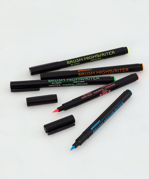 その他 penco penco ペン ペンコ ブラシハイライターセット 蛍光ペン マーカー
