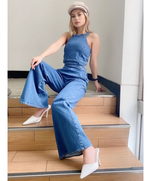 gyda オーバーオール GYDA（ジェイダ） サロペット オーバーオール BACK ZIPデニム